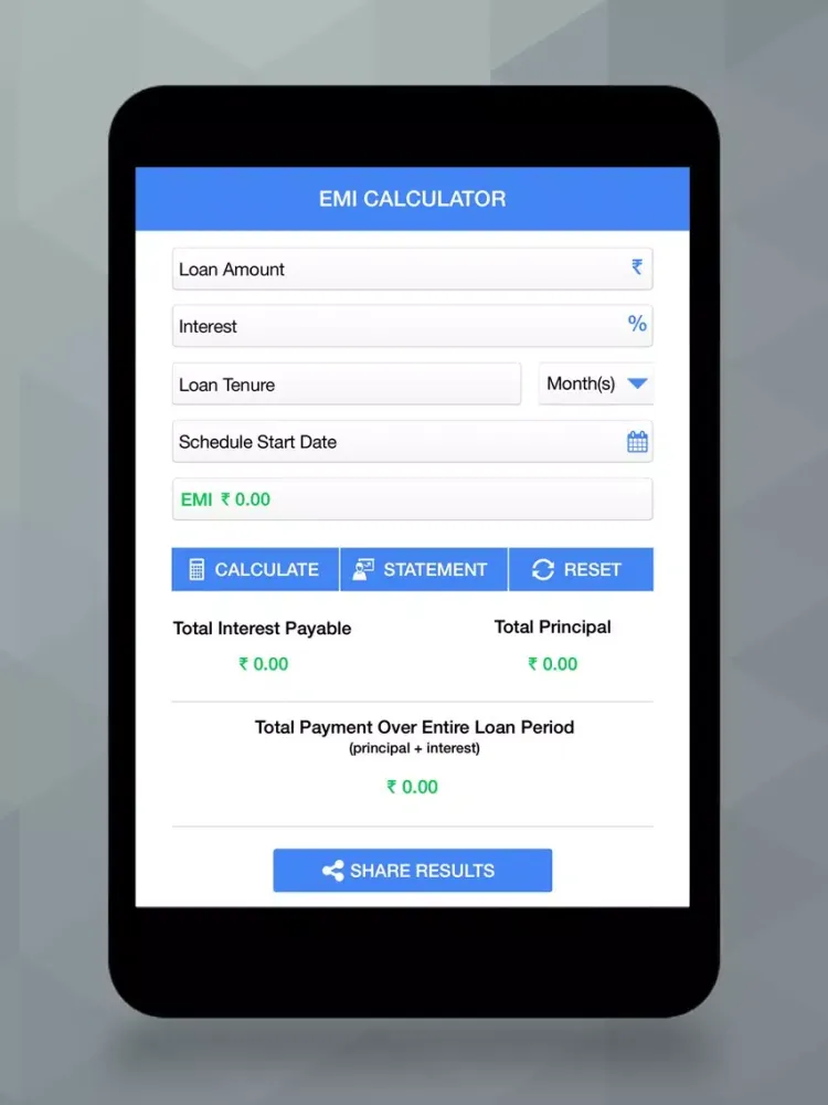 EasylifeEMI Calculator iPad  स्क्रीनशॉट