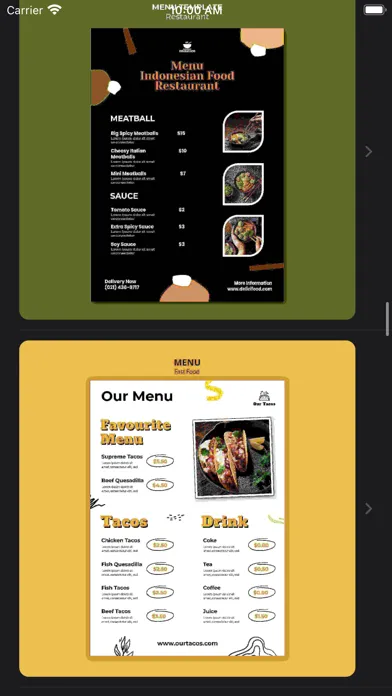 تصاویر Menu Maker & Designer