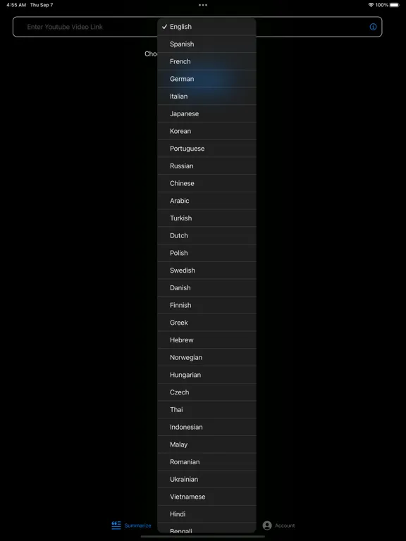 Скриншоты Video Summarizer for Youtube iPad 