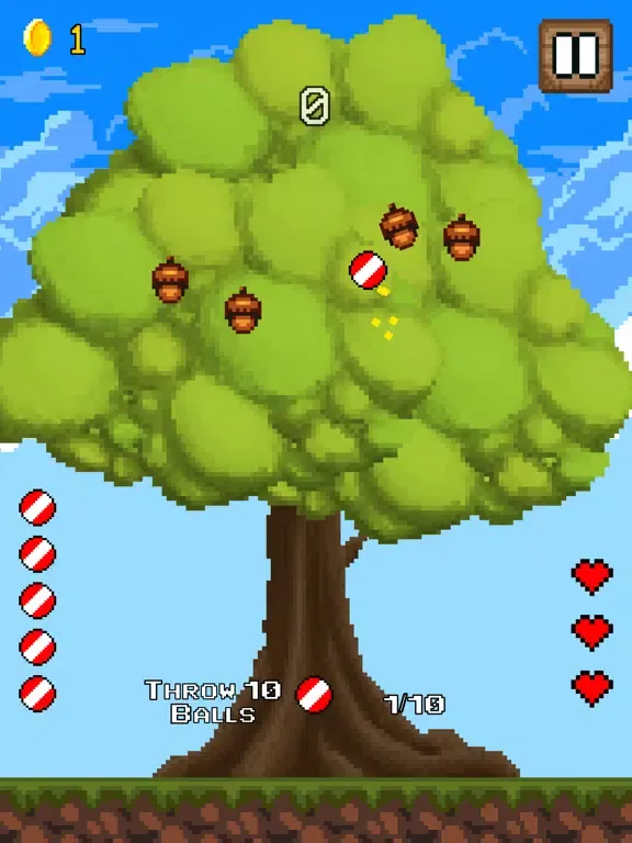 Tangkapan layar Acorn Panic iPad 