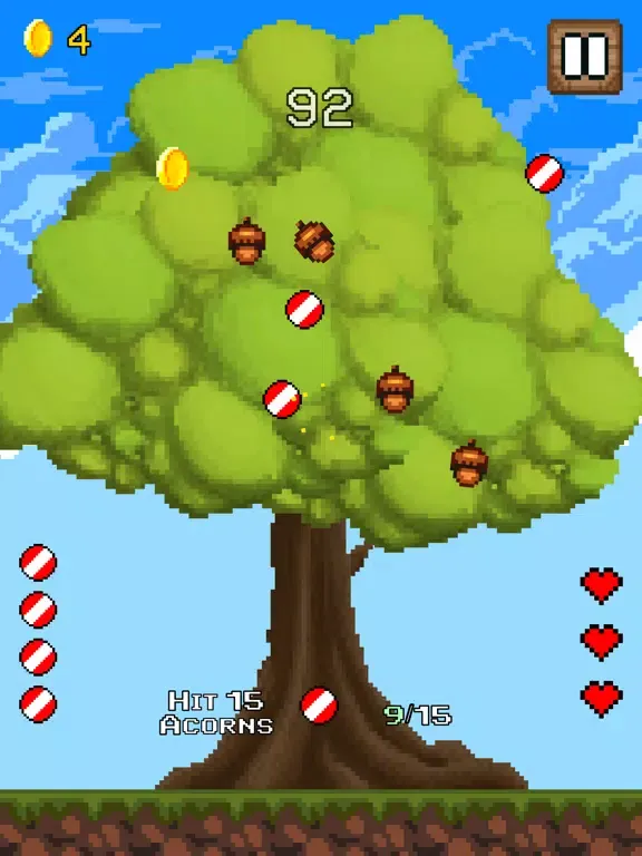 Tangkapan layar Acorn Panic iPad 