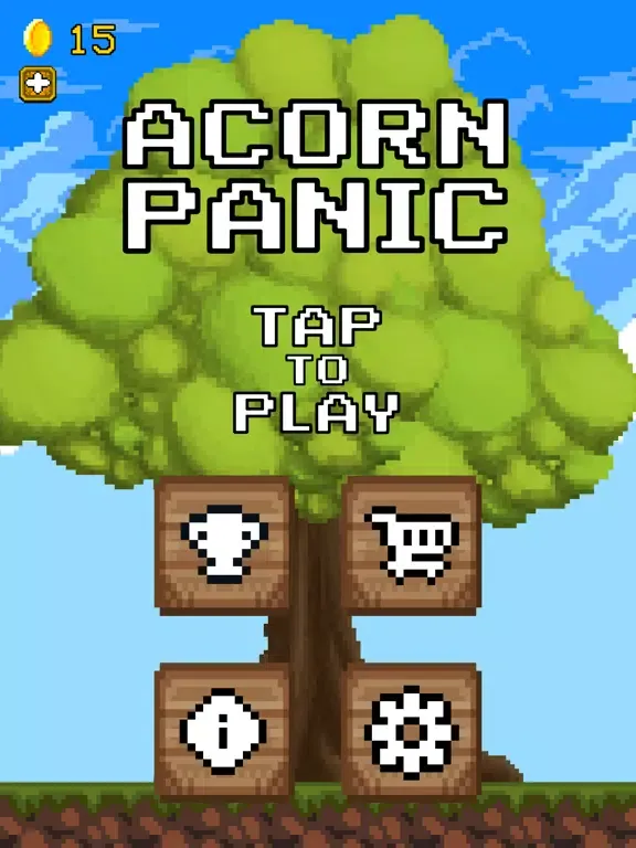 Tangkapan layar Acorn Panic iPad 