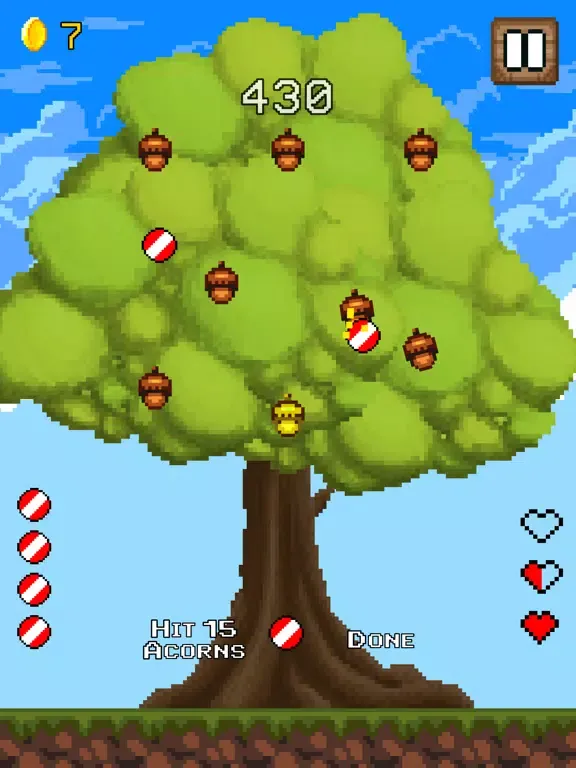 Tangkapan layar Acorn Panic iPad 