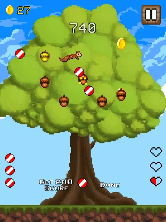 Tangkapan layar Acorn Panic iPad 