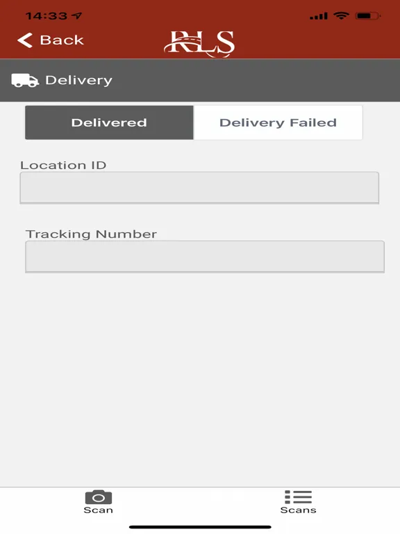 Ảnh chụp màn hình của RLS Mobile iPad 