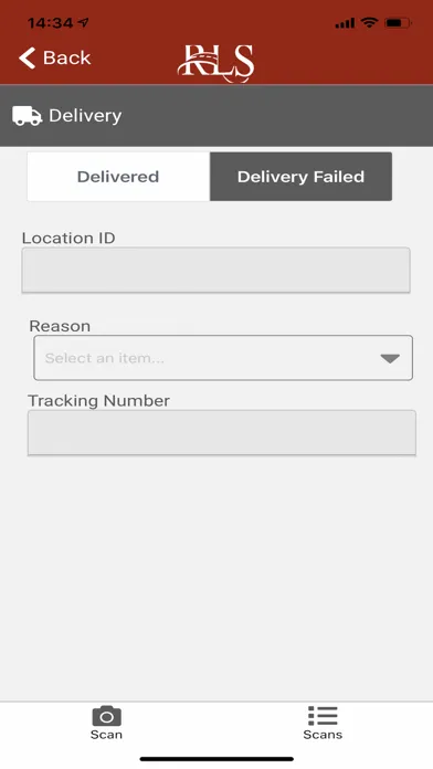Ảnh chụp màn hình của RLS Mobile