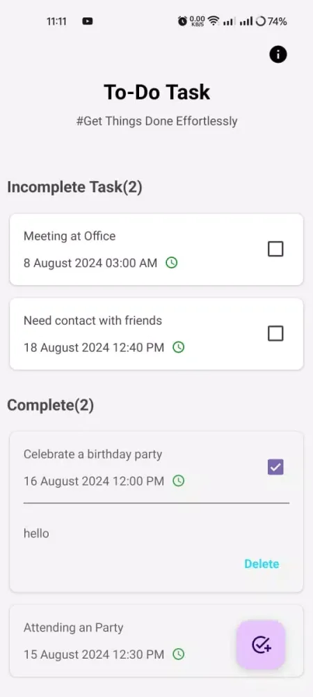 To-Do Task Screenshots