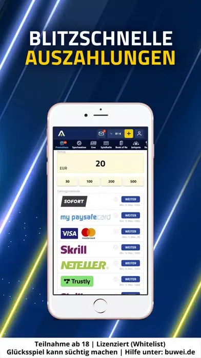 AdmiralBet: Live Sportwetten Ekran Görüntüleri