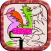 Color Book  for Kids - Coloring Fun App with Children Color Fill Pages  of Cat, Flower