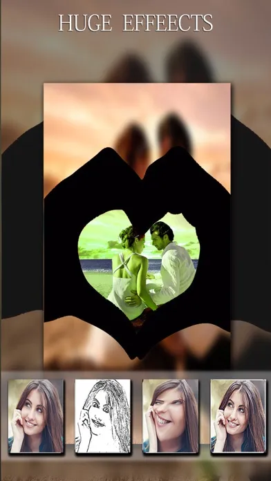 HeartCam- Unique Heart Effects With Love Frames For Valentine Photo  Art Editor应用截图