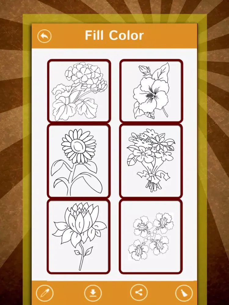 Tangkapan layar Beautiful Flower Color Book And Painting Pages iPad 