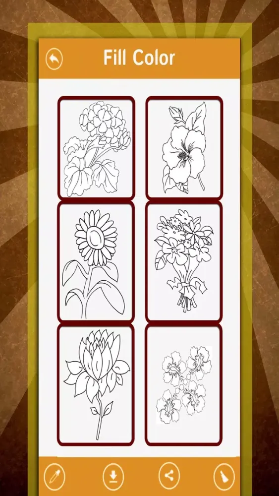 Tangkapan layar Beautiful Flower Color Book And Painting Pages