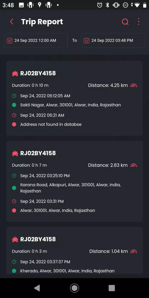 Soni Track GPS Ekran Görüntüleri