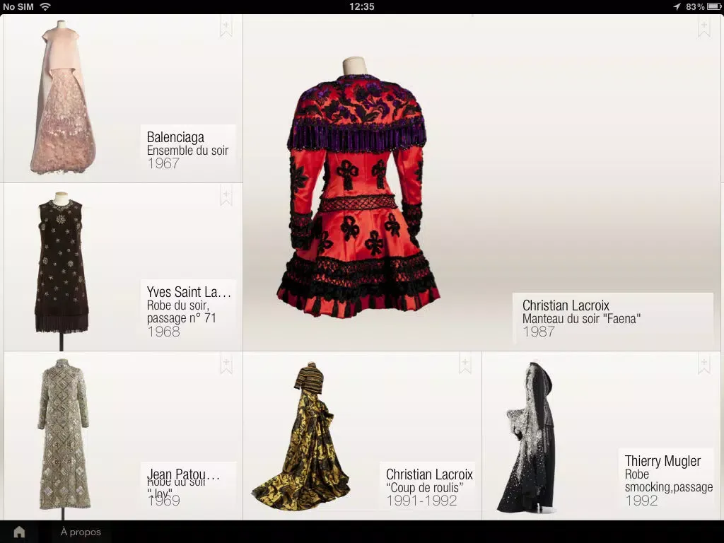 Captures d'écran de Paris, Haute Couture iPad 