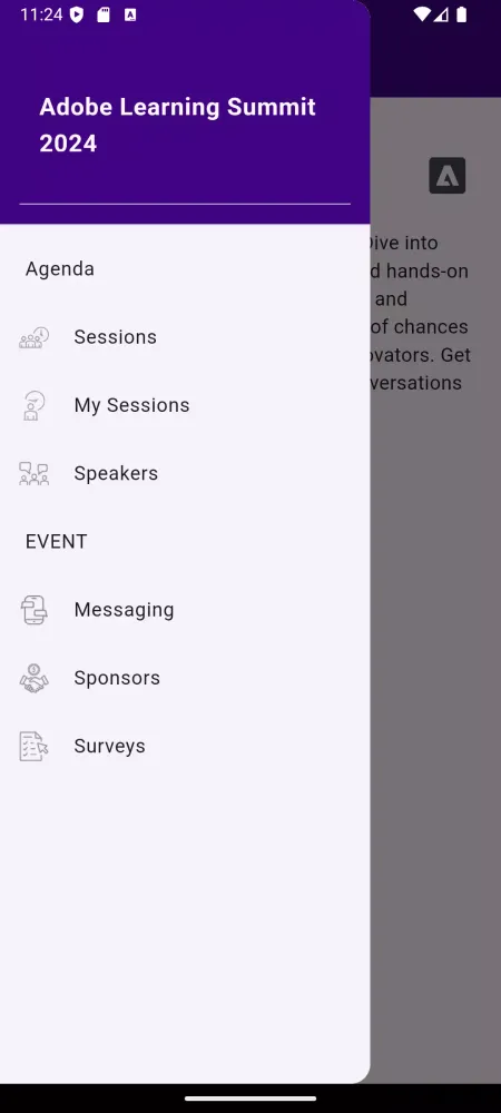 ภาพหน้าจอของ Adobe Learning Summit