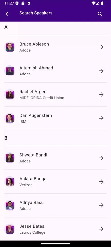 ภาพหน้าจอของ Adobe Learning Summit