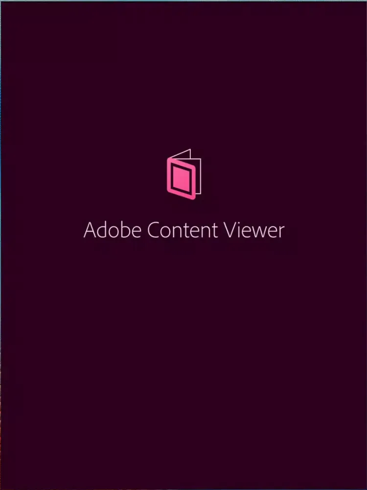 Tangkapan layar Adobe® Content Viewer iPad 