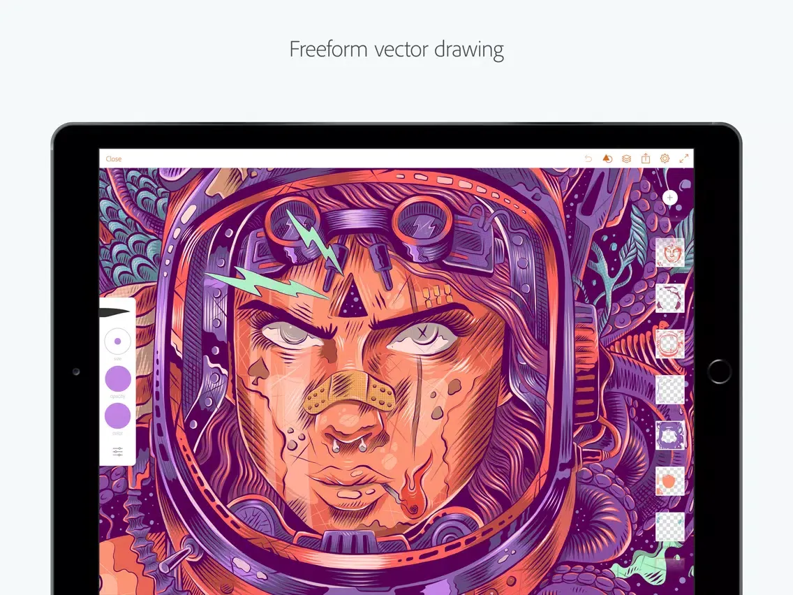Скриншоты Adobe Illustrator Draw iPad 