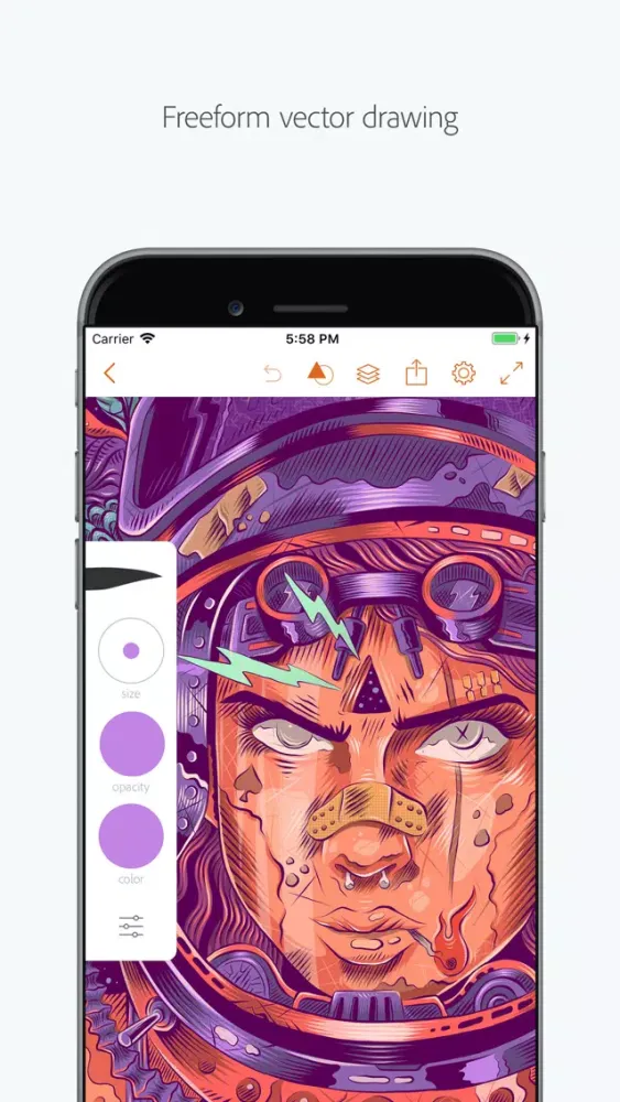 Скриншоты Adobe Illustrator Draw