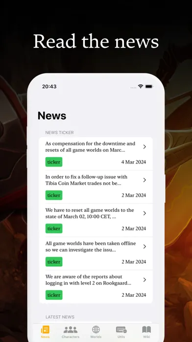 Tangkapan layar Tibia More