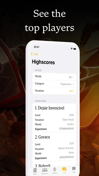 Tangkapan layar Tibia More