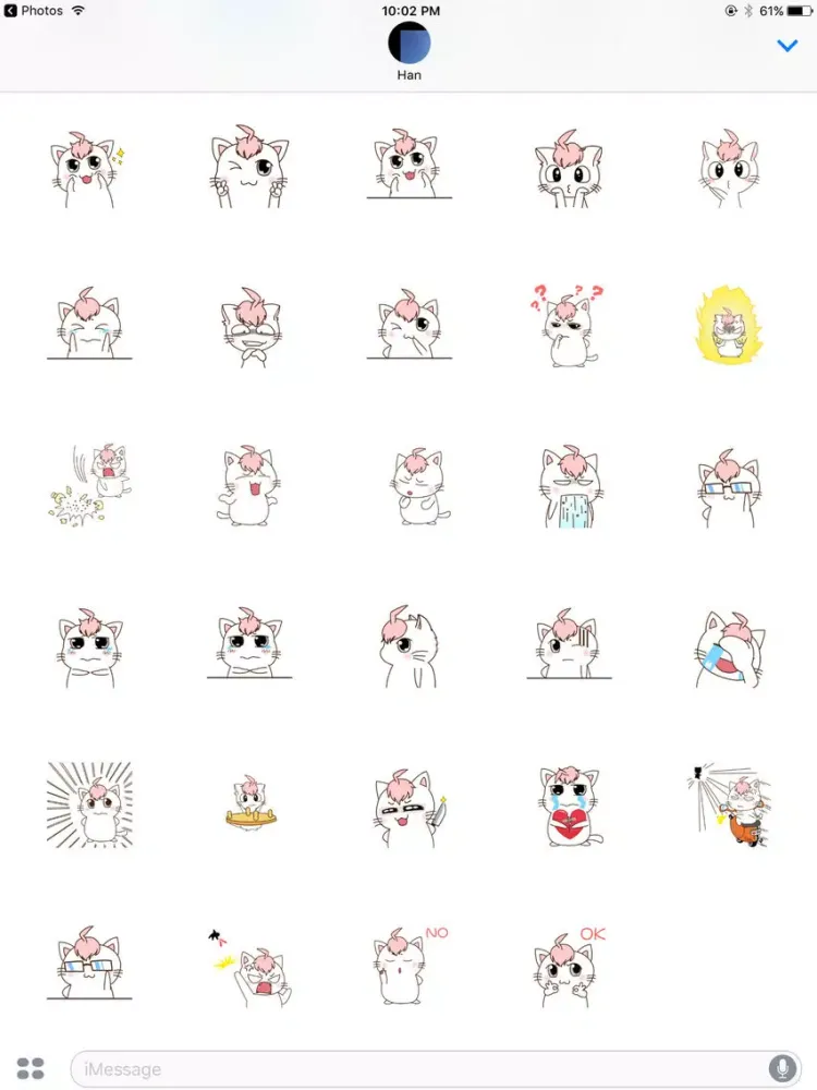 Ảnh chụp màn hình của AdorkableCatmoji iPad 