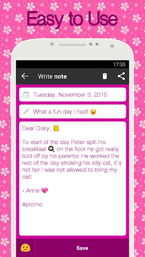Diary with lock Screenshots