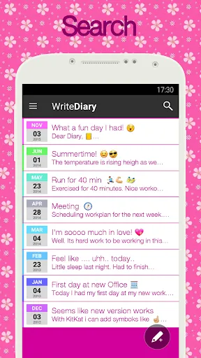 Diary with lock Screenshots