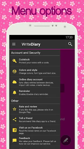 Diary with lock Screenshots