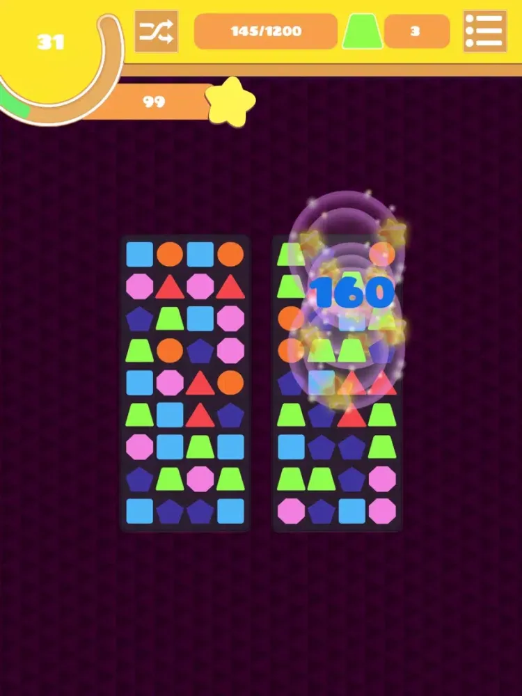 Ảnh chụp màn hình của Shape Swap!-Match 4 Puzzle iPad 