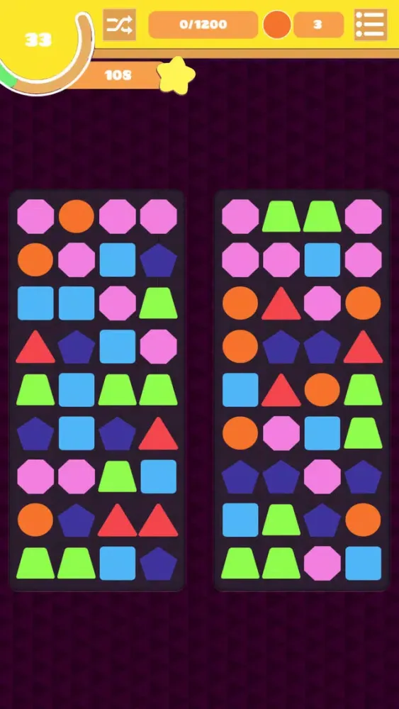 Ảnh chụp màn hình của Shape Swap!-Match 4 Puzzle