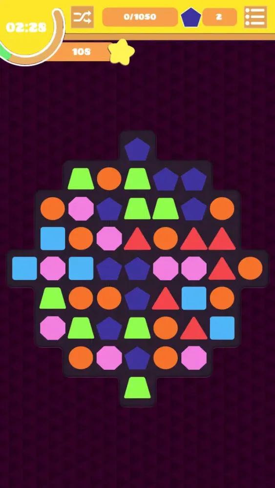 Ảnh chụp màn hình của Shape Swap!-Match 4 Puzzle
