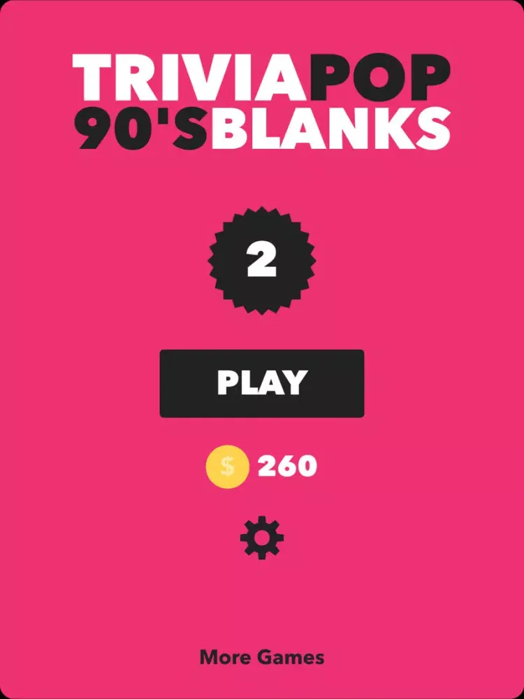Trivia Pop: 90's Blanks iPad  स्क्रीनशॉट
