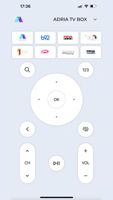 Tangkapan layar Adria Remote