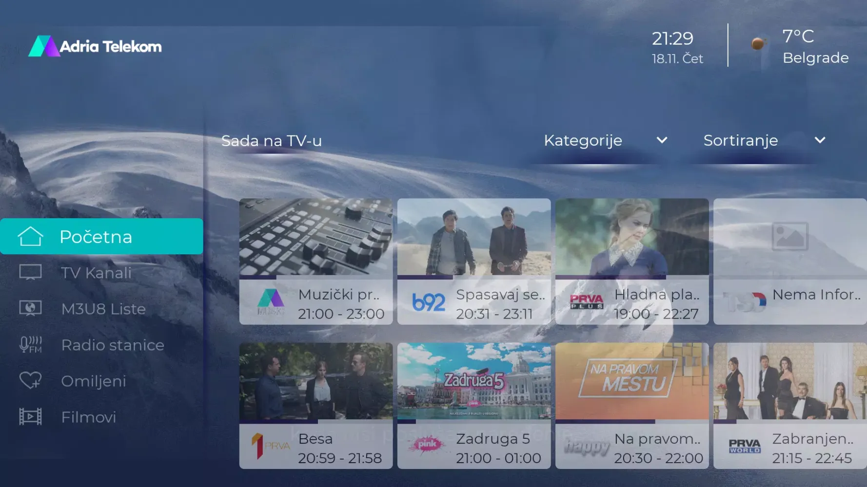 Captures d'écran de Adria Telekom