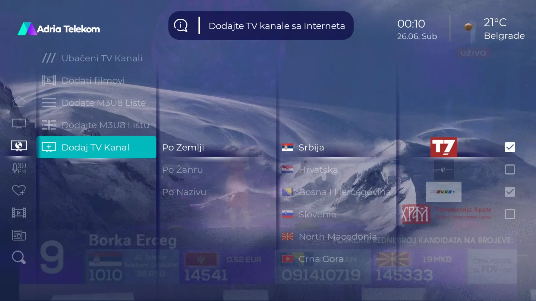 Captures d'écran de Adria Telekom