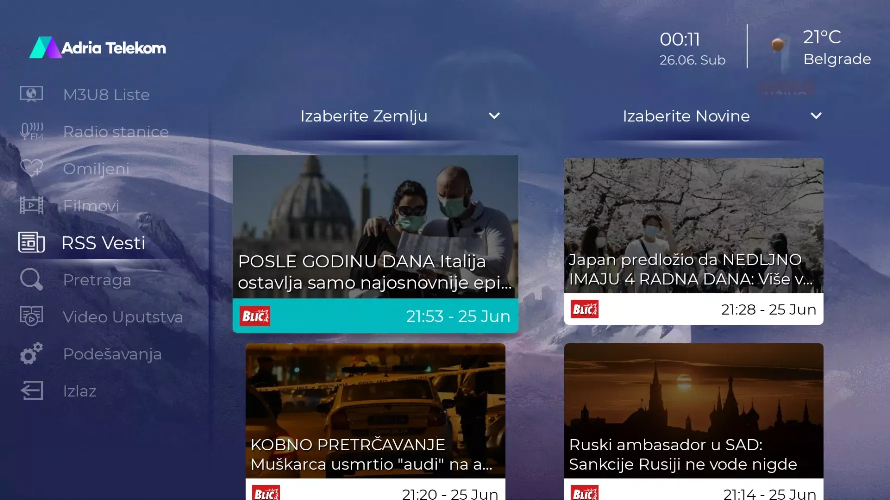 Captures d'écran de Adria Telekom