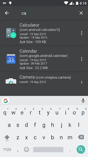 APK Extractor - Dark Theme应用截图
