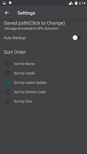 APK Extractor - Dark Theme应用截图