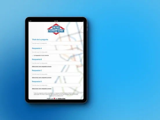 Metro Games: Madrid - Trivial iPad  Screenshots
