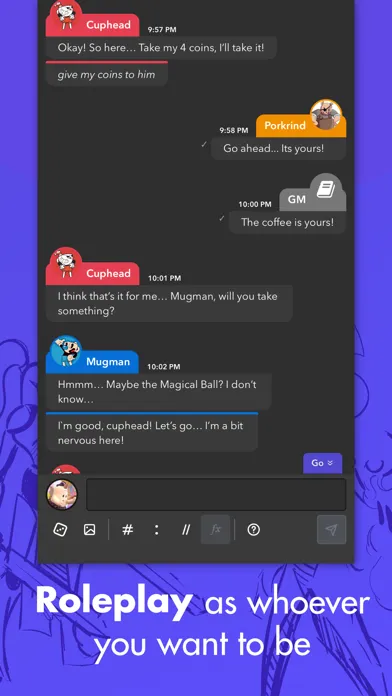 mRPG - Chat app to play RPGs स्क्रीनशॉट