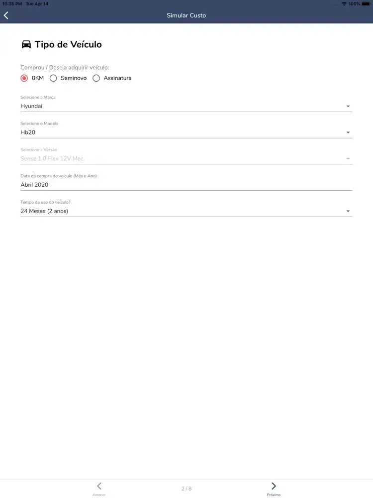 Custo Automotivo iPad  स्क्रीनशॉट