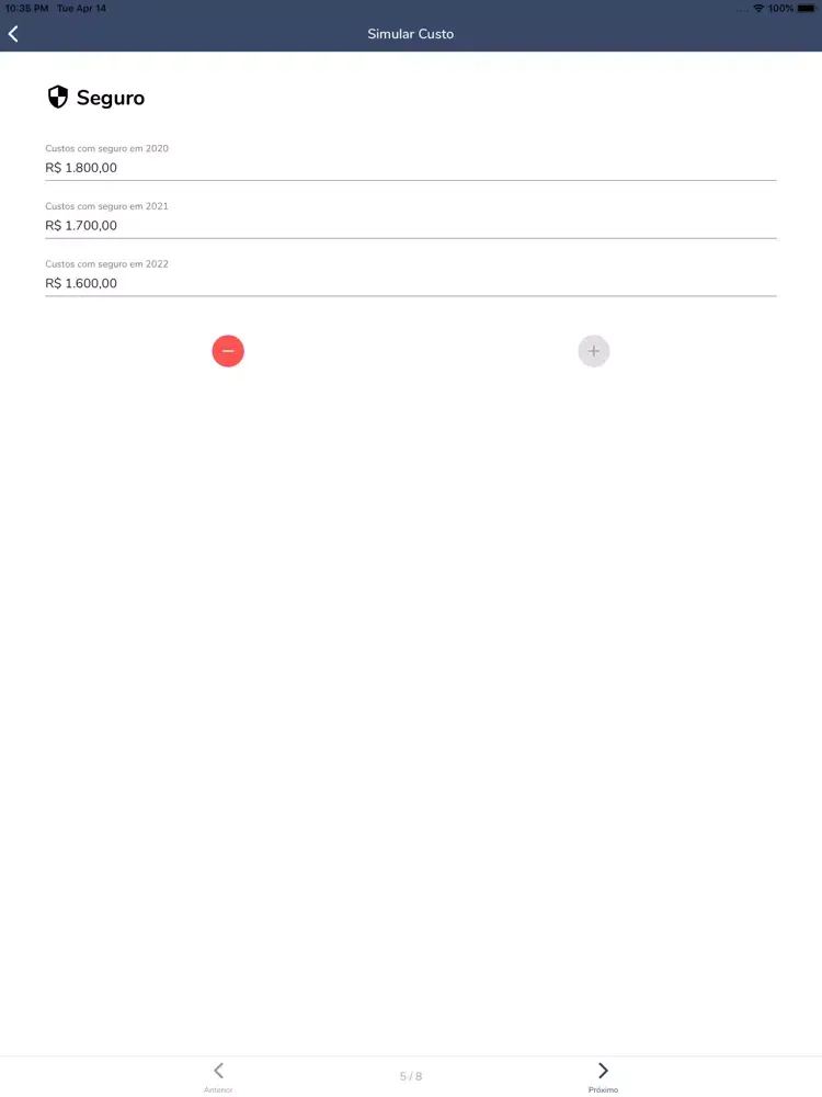 Custo Automotivo iPad  स्क्रीनशॉट