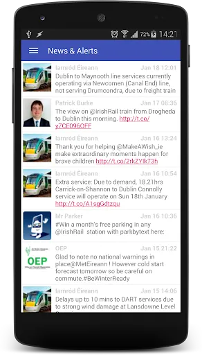 Captures d'écran de Train Times Ireland