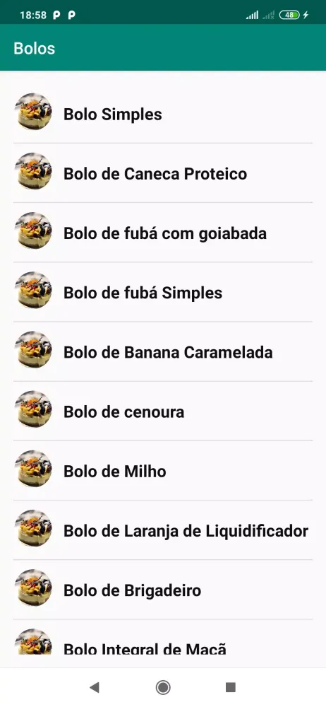 Receitas de Bolos e Doces Screenshots