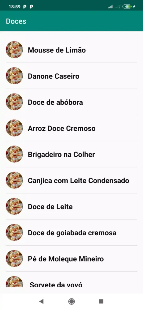 Receitas de Bolos e Doces Screenshots