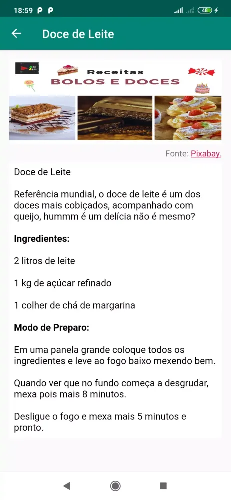 Receitas de Bolos e Doces Screenshots