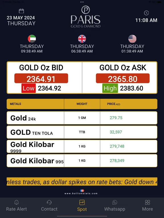 Paris Bullion iPad  سکرین شاٹس