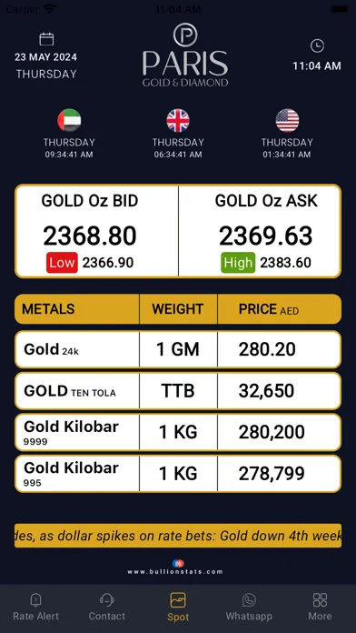 Paris Bullion سکرین شاٹس