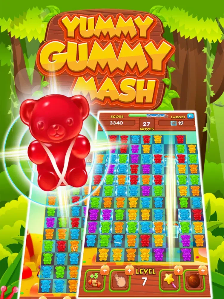 Capturas de pantalla de Yummy Gummy Mash iPad 
